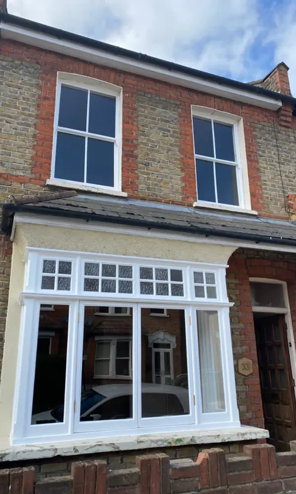 Full sash window restoration and casement window project after image