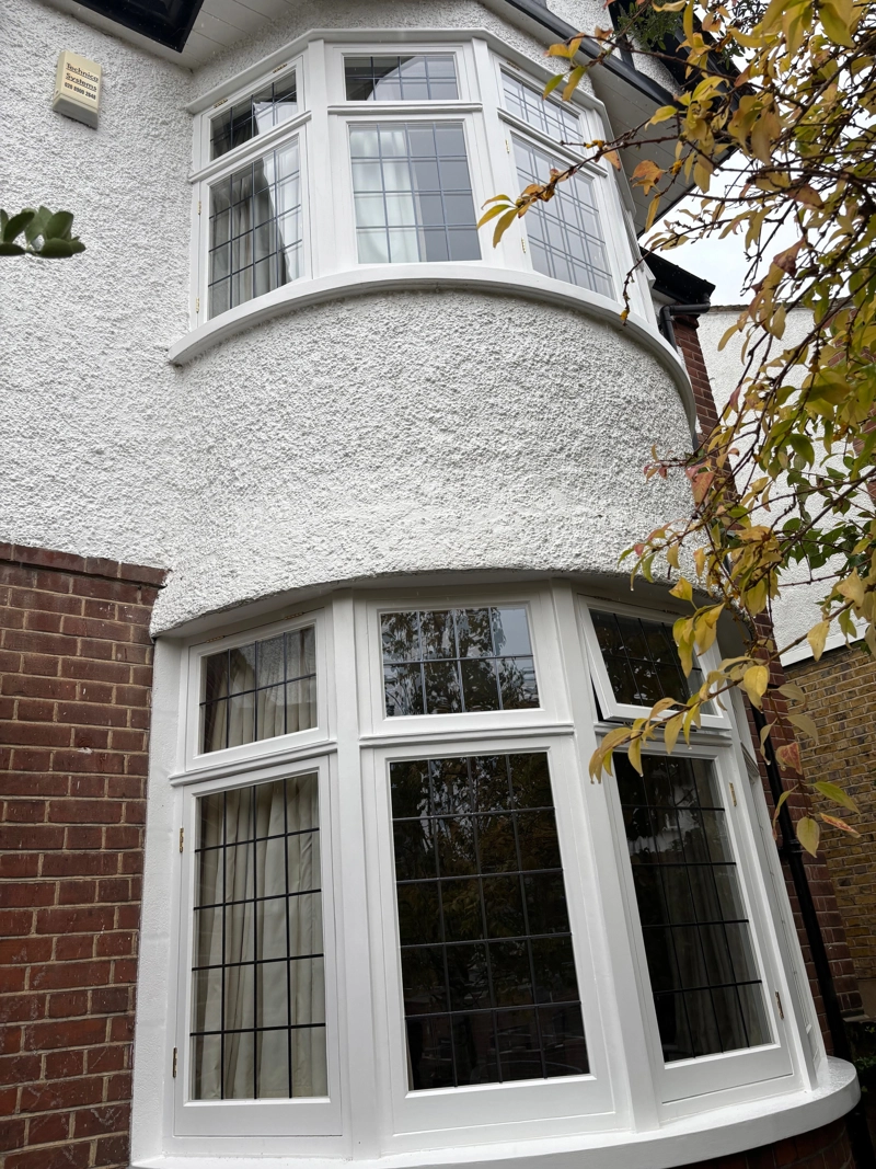 Timber casement bay windows